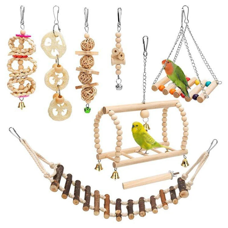 Bird Parrot Swing Chewing Toys