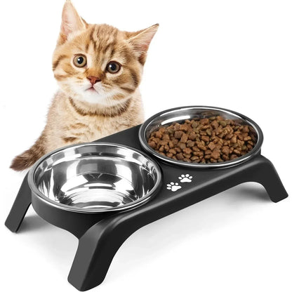 4 Height Adjustable Raised Dog Bowl Stand